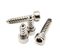 CHAOUYYZ 10/50 Vis M2 M2.6 Vis À Bois Autotaraudeuse À Tête Hexagonale Creuse M3/M3.5 M4 En Acier Inoxydable 304, Longueur 8-16 Mm/16Mm/M2 50Pcs