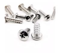 CHAOUYYZ 10/50Pcs M2 M2.6 M3/M3.5 M4 M5 Ss 304 Recess Pan Round Head Flat End Self Tapping Screw/8Mm/M5 10Pcs