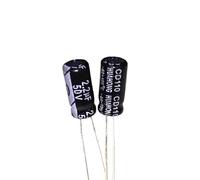 CHAOUYYZ 10 Condensateurs Électrolytiques En Alumi(50 V, 2,2 µf, 2,2 µf, 50 V, 4 X 7 Mm, 5 X 11 Mm) Authentiques, Enfichables (Volume)/5 * 11Mm