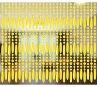 CHAOUYYZ 100/200 Cm Bead Curtain En Cristal Acrylique Plastique Mode, Rideau de Décoration Intérieure Pour Salon, Cloisonnement de Porte, 1 Pièce/Yellow/27 Sts 100Cm