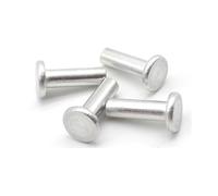 CHAOUYYZ 5 Rivets Solides M8 Gb109 En Aluminium, Tête Plate Et Fine, Rivets Fixes Auto-Bloquants/50Mm/5Pcs M8