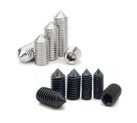 CHAOUYYZ 50Pcs M2 M2.5 M3 Cpoint Set Screws Bolts Ss 304 12.9 Black Steel Head Socket Hex Hexagon Screw/12.9 Black Steel/5Mm_M2(50Pcs)