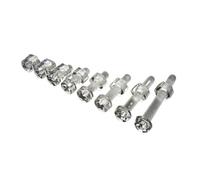 CHAOUYYZ 50Sets Acrylique Transparent Nylon Plastique M3-M6, Boulon de Vis de Tête Ronde Phillips + Écrou/50 Sets/M5*10Mm