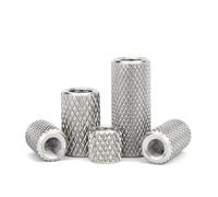 CHAOUYYZ Écrou de Raccordement Rond Moleté En Acier Inoxydable (M3-M16, Lot de 2 Ou 5)/ Color/D12*M8*40 (5Pcs)