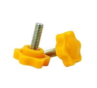 CHAOUYYZ Poignée de Serrage Manuelle En Forme D'Étoile Jaune/M6 (Head 38Mm)/35Mm