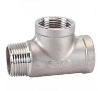 CHAOUYYZ Té 3 Voies Fileté Mâle + Femelle + Femelle, 1/4", 3/8", 1/2", 3/4", 1", 1-1/4", 1-1/2", 2" Bsp Fileté En Acier Inoxydable 304/ Color/3/4"