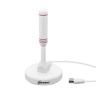 Chaowei DVB66W Antenne TV numérique Portable intérieure extérieure pour antenne de Base magnétique TV numérique DVB T2/T intérieure avec câble coaxial 2M (Blanc)
