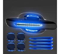 CHAOWEIFB 8PCS Protecteur Poignée Porte de Voiture pour Fiat Tipo 2015-2020, Bandes Réfléchissantes Autocollants de Protection Portiere Voiture,Blue