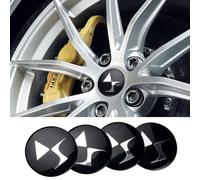 CHAOWEIFB Autocollants Cache Moyeu Voiture pour Citroen DS3 / DS DS3 2009-2016, Enjoliveur Centre Roue Couvercle de Moyeu Badge Autocollants Tuning Accessoires Lot de 4,50mm