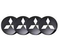 CHAOWEIFB Autocollants Cache Moyeu Voiture pour Mitsubishi L200 2019-, Enjoliveur Centre Roue Couvercle de Moyeu Badge Autocollants Tuning Accessoires Lot de 4,60mm
