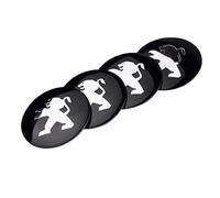 CHAOWEIFB Autocollants Cache Moyeu Voiture pour Peugeot 207 Berline 2008 2009 2010-2014, Enjoliveur Centre Roue Couvercle de Moyeu Badge Autocollants Tuning Accessoires Lot de 4