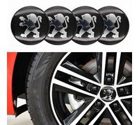 CHAOWEIFB Autocollants Cache Moyeu Voiture pour Peugeot 207 Berline 2008 2009 2010-2014, Enjoliveur Centre Roue Couvercle de Moyeu Badge Autocollants Tuning Accessoires Lot de 4,50mm