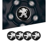 CHAOWEIFB Autocollants Cache Moyeu Voiture pour Peugeot 208 I 2015-2019, Enjoliveur Centre Roue Couvercle de Moyeu Badge Autocollants Tuning Accessoires Lot de 4,50mm