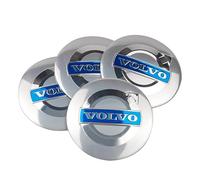 CHAOWEIFB Autocollants Cache Moyeu Voiture pour Volvo V40 V50 V60 V70 V90 Cross Country Rdesign, Enjoliveur Centre Roue Couvercle de Moyeu Badge Autocollants Tuning Accessoires Lot de 4,Blue-65mm