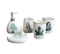 Chaoyilian Ensemble Salle de Bain Accessoire,Ensemble de Salle de Bain,Ensemble d'accessoires de Salle de Bain,D'accessoires de Salle de Bain,Dont Porte-Savon,Gobelets,Distributeur de Savon