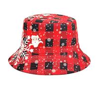 Chaoyinn Chapeau De Mode En Forme De Seau Chapeau De Père Noël Ou De Pêcheur Pour Les Dames Et Les Hommes Idéal Pour Voyages En Plein Air Et Randonnées Rouge D Taille unique