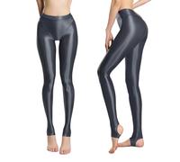 Chaoyinn Leggings pour Dames avec Entrejambe Collants Danse Joggings Sport Jogging Yoga Tights en Nylon pour Femmes Et Hommes Leggings Compression pour Lentraînement Gris foncé M