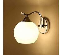 ChaoZan Applique Murale Métal Interieur Lampe de Boule en Verre, Fer Forgé Veilleuse moderne Simple, E27 Chevet Créative pour Salon Chambre Couloir salle à manger Restaurant Café Bar, Blanc