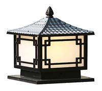 ChaoZan Extérieur réverbère, Borne lumineuse en Look antique en Fonte d'aluminium Jardin Lumière Extérieure éclairage pour Cour-jardin Extérieur,230 volt 1 * E27 Max. 80 W (Pas d'ampoule)