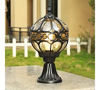 ChaoZan Lampe de Jardin Extérieur Sur Pied E27 230V en Aluminium Noir - Borne d'Éclairage pour Terrasse et Patio
