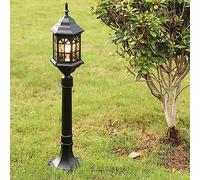 ChaoZan Lampe de Jardin Vintage Extérieur Lampe sur Pied E27 Aluminium Lampadaire Chemin Étanche IP65 Lumineuse Rétro Lanterne Pilier lampadaire européen Métal Pelouse Allée Pont Herbe Villa