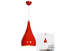 ChaoZan Métal Plafonnier Suspensions E27 Rétro Simple Suspension Luminaires Lustre Plafond Lumière éclairage pour Cuisine Salle de séjour Café, Rouge