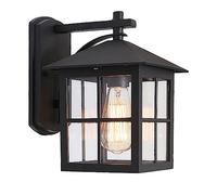 ChaoZan Rétro Étanche Lumière Appliques Extérieure Lampe murale Noir Fonte D'aluminium Et Verre Lanterne Murale E27 Jardin Maison Entrée Éclairage Balcon Couloirs Balcons Cour Porche Mur Luminaire