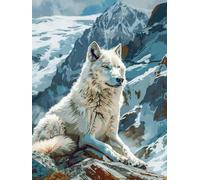 Chaozhirui Kit de broderie au point de croix DIY Kit de point de croix Anime Wolf Animaux mythiques Kit de broderie au point de croix en coton 11CT 40x50cm