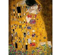 Chaozhirui Kit de broderie au point de croix11CT Le Baiser de Klimt, impression précise, kit de broderie populaire pour adultes et débutants(40x50cm)
