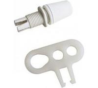 Chape de suspension TIBELEC, plastique, blanc Blanc G