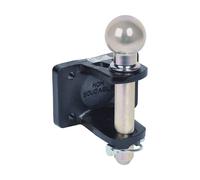 Chape mixte d'attelage 3,5T avec axe à boule 4 trous 17mm entraxe 90x40mm POMMIER - 17579