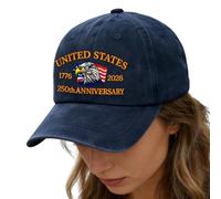 Chapeau 250e Anniversaires - Style Rétro Avec Ajustement Et Respirabilité, Motif | Chapeau Des 250 Ans D'Anniversaire - Pour Fête Marine Halloween Plage Extérieur Pêche Été Randonnée Sports Golf