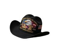 Chapeau 250e jour de l'indépendance des Américains avec broderie unique pour événements en plein air - Chapeau de vache pour homme et femme