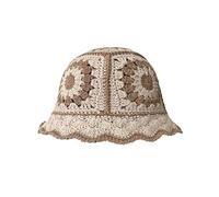 Chapeau à bord pour homme - Chapeau bob en crochet pour femme - Bonnet tricoté fait à la main - Chapeau de plage souple tendance à rayures florales - Chapeau de pêche de grande taille, BG2., M