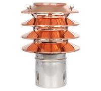 Chapeau à lamelles avec manchon sur mesure HUBO en cuivre 130 mm