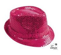 Chapeau à paillettes - Rose - Borsalino - Déguisement - Disco - Année 80 - Taille unique Rose G