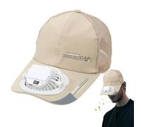 Chapeau à Ventilateur pour Femmes - Chapeau de Golf à Ventilation avec Charge USB - Visière Anti-UV à Affichage Digital 3 Vitesses pour Hommes Femmes Course Randonnée Cyclisme Plage Camping Pêche Spor