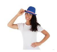 Chapeau adulte Borsalino France tricolore bleu, blanc et rouge (x1) REF/22389 Modèle aléatoire bleu ou blanc tricolore: bleu, blanc et rouge France