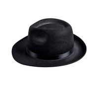 Chapeau Al Capone Noir - Feutre mixte pour adulte - Modèle Al Capone - Utilisation extérieure