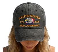 Chapeau américain du 250e anniversaire - Casquette d'aigle rétro réglable pour hommes - Chapeau du 250e anniversaire de l'Amérique - Pour l'extérieur Été Camping Jardin Terrasse Randonnée Travail