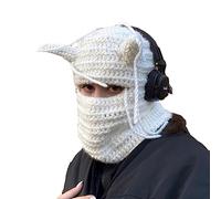 Chapeau amusant au crochet pour l'hiver - Chapeau bob décontracté Y2K-Girl Hot Girls - Corne de diable tricotée pour l'hiver - Coiffe unique en corne de diable