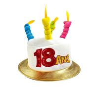 Chapeau Anniversaire 18 ans - Multicolore - Blanc - Adulte - Mixte