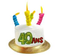 CHAPEAU ANNIVERSAIRE 40 ANS Multicolore