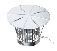 Chapeau anti pluie avec grille anti-volatile - double paroi - Raab DW 25 Optilife 130 mm