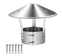 Chapeau anti pluie cheminée Couvercle Rond pour Trou de Cheminée Cache Tuyau en Acier Inoxydable pour pour Types Tuyaux 90 100 180 240mm(150mm/5.90in)