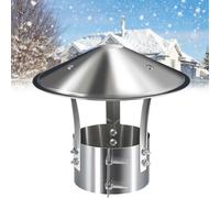 Chapeau Anti Pluie Cheminée Inox 304, Couvercle de Vent for Toit 7.5 9 10 11 12.5 13 14 15 16 17 18 cm, Hotte Capot Conduit Fumée Réglable pour Toit, Poêle, Maison(9 cm)