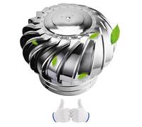 Chapeau Anti Pluie Cheminée Rotatif, 160mm 200mm 250mm 300mm Turbine de Ventilation de Toit, Chapeau de Ventilation Hotte en inox 304, pour Trou de Cheminée pour Tuyau de Toit(400mm/15.7in)