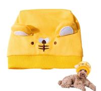 Chapeau apaisant pour animal de compagnie | Couvre-chef confortable pour animal de compagnie | Couvre-chef pour petit chien | Fournitures pour animaux de compagnie, design en forme d'animal | Réglable