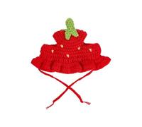 Chapeau au crochet léger et respirant pour chat Grenouille fraise