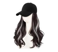 Chapeau aux cheveux - Wig bouclé de 19,6 pouces | Cheveux réalistes | Chapeau réglable respirant pour styliser voyage quotidien portant cosplay halloween home Summer Party Dathe